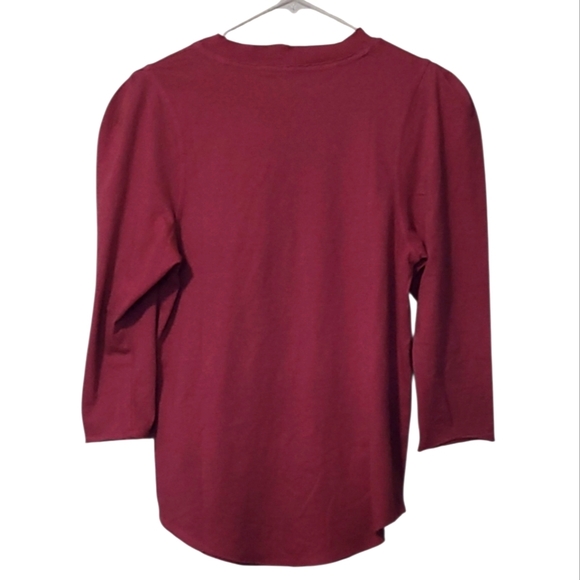 We The Free Pink Blouse with Relaxed Fit Raw Edges Size Medium - Picture 9 of 11